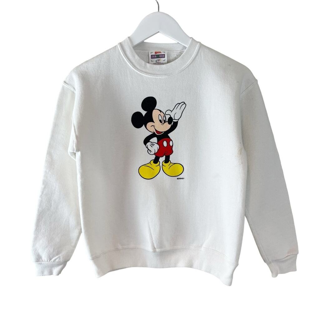 Vintage Kids Disney Jerzees Sweatshirt Mickey Sz‎ L